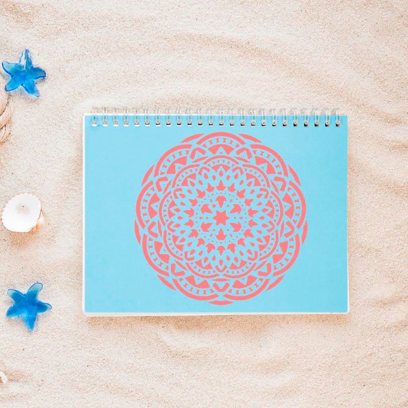 Set 9 Khuôn Vẽ Họa Tiết Mandala Trang Trí Sàn Nhà