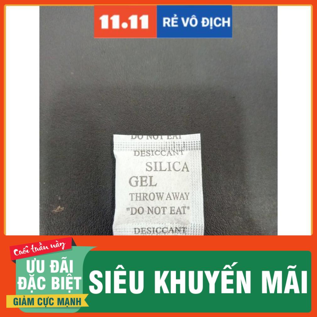 Túi 1kg loại 2g/gói hạt hút ẩm thực phẩm Silica gel dùng hút ẩm các loại trà hoa, trà trái cây, bảo quản thực phẩm