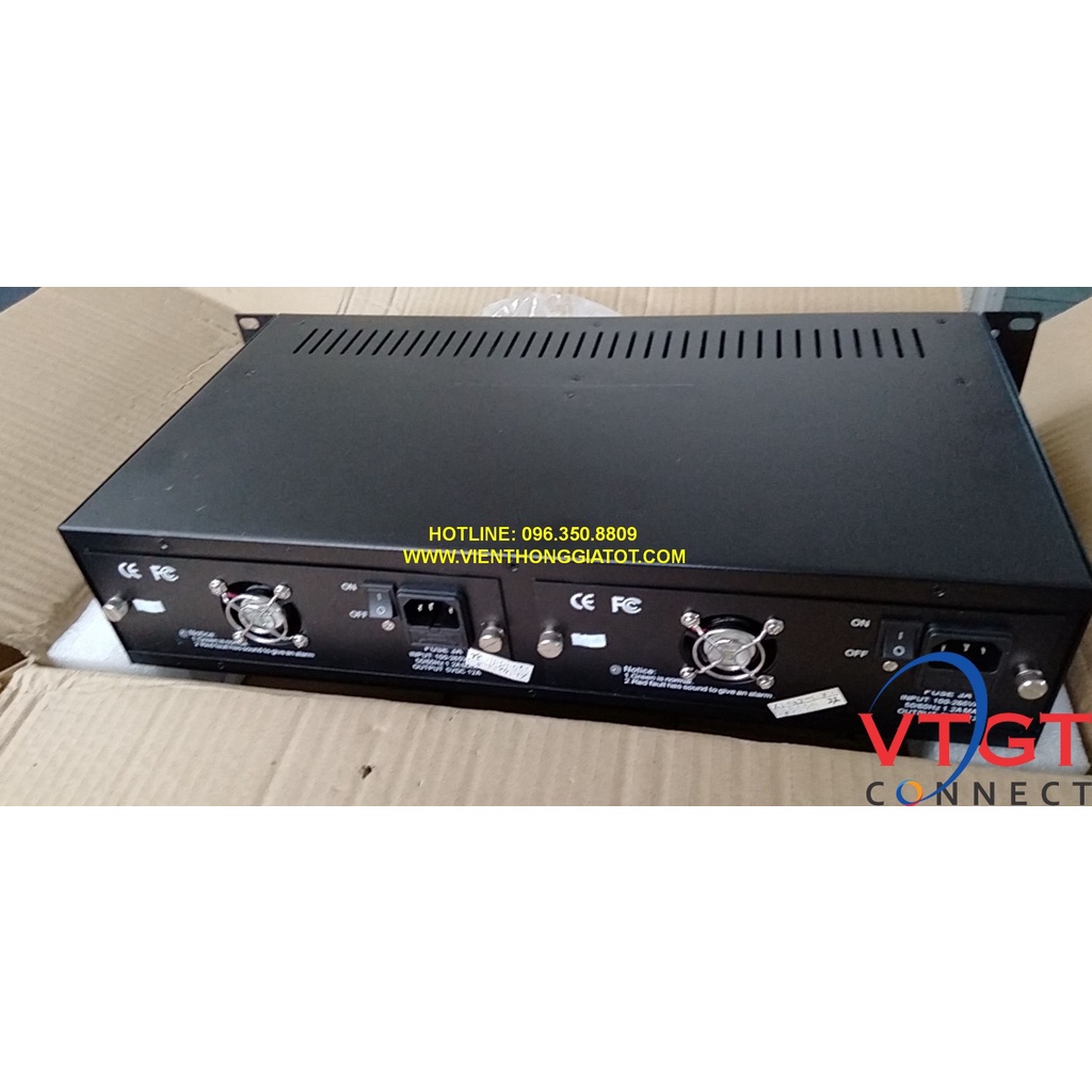 Khung nguồn tập trung converter quang điện 14 khe cắm B&TON