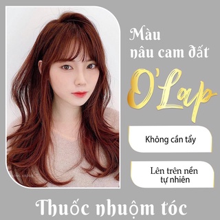 Thuốc nhuộm tóc nâu cam đất không cần tẩy tại nhà giá rẻ chính hãng OLAP OL18