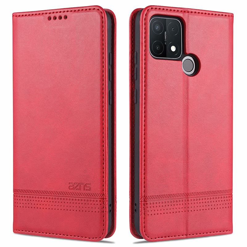 Bao da điện thoại nắp lật từ tính ngăn ví cho OPPO A15