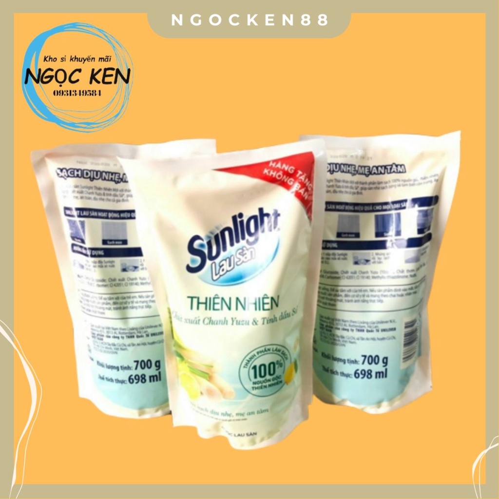 Nước lau sàn Sunlight thiên nhiên chiết xuất chanh và tinh dầu sả túi 700g – Ngọc Ken Shop