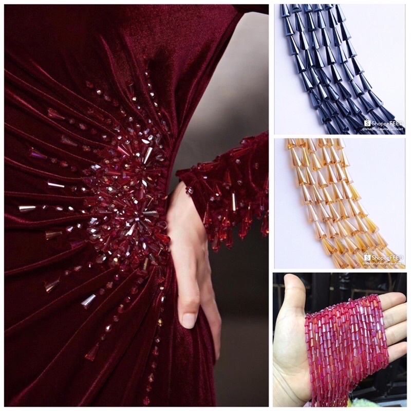 Đá pha lê tháp chuông đính kết