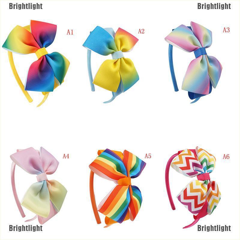 Băng Đô Nơ Cầu Vồng Dễ Thương Xinh Xắn Dành Cho Nữ