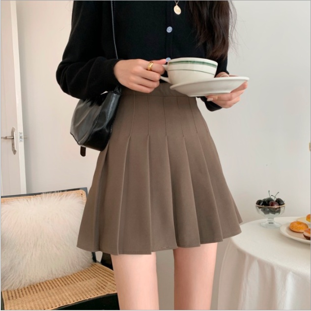 Chân váy chữ A dáng ngắn xếp ly lưng cao phong cách tennis xòe thời trang Quảng Châu cao cấp M08 | BigBuy360 - bigbuy360.vn