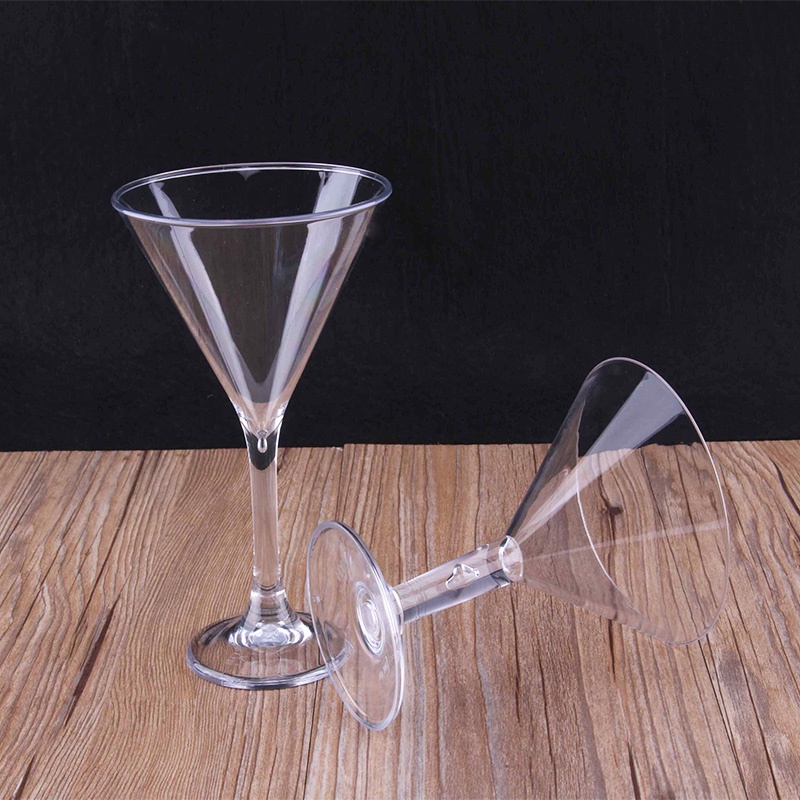 Ly cocktail ly Martini trong suốt bằng nhựa acrylic cốc Margarita cốc tam giác KTV quán bar ly Marti