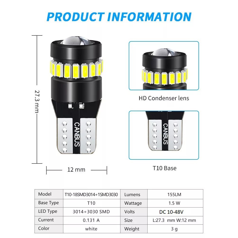 T10 24V lúp cầu tăng sáng cho xe tải, xe khách