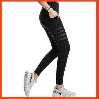 Quần tập nữ ❤️ 𝐇𝐚̀𝐧𝐠 𝐜𝐚𝐨 𝐜𝐚̂́𝐩 ❤️ Quần legging phối lưới siêu đẹp cho gymer