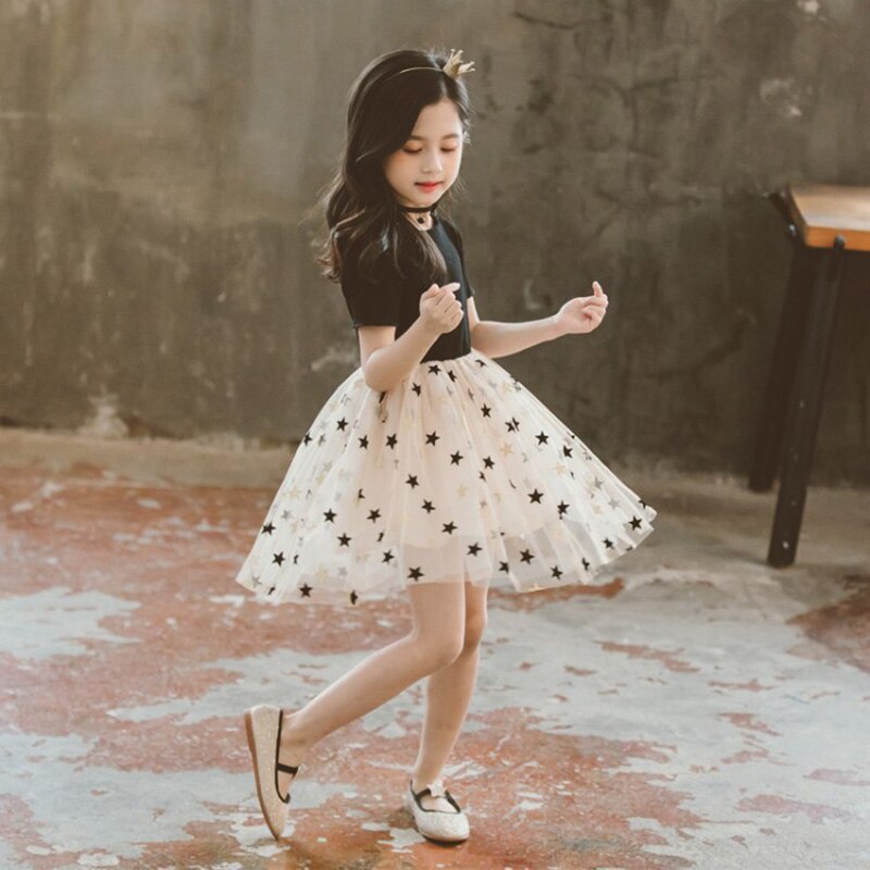 Đầm Công Chúa Màu Đen Chất Liệu Cotton Thời Trang Mùa Hè Cho Bé Gái Từ 3 Đến 4-5 Đến 6 Đến 7 Đến 8 Đến 9-10 - 11-12 Tuổi