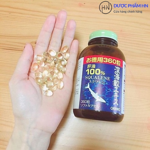Viên uống sụn vi cá mập Orihiro Squalene, bổ xương khớp, Nhật bản, hộp 360 viên, duocphamhn92