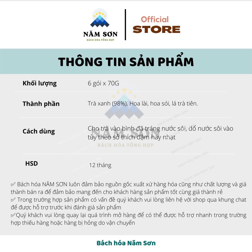 6 gói Trà Sâm dứa Tấn Đạt