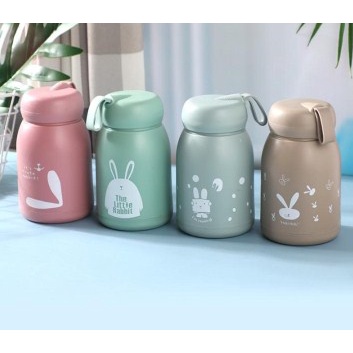 Bình đựng nước lõi thuỷ tinh bọc nhựa lúa mạch dung tích 330ml decor bàn học BN2, DQMart