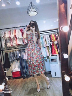 SỈ=LẺ Đầm maxi hoa trễ vai CC