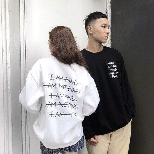 Áo hoodie nỉ Im not fine
