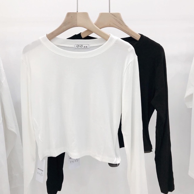 Áo thun dài tay croptop