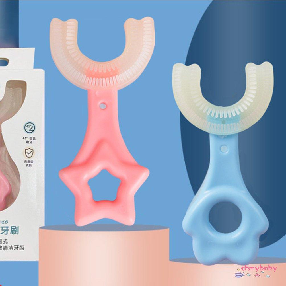 [Hàng mới về] Bàn chải đánh răng cao su mềm kiểu chữ U dành cho trẻ em