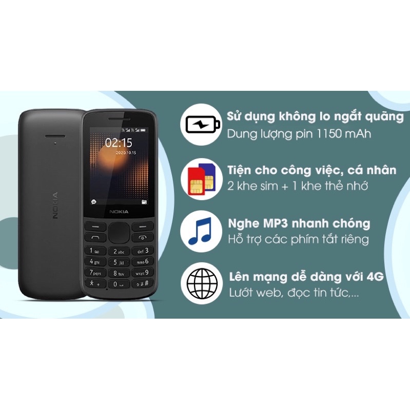 Điện Thoại Nokia 215 4G New Fullbox - Hàng chính hãng