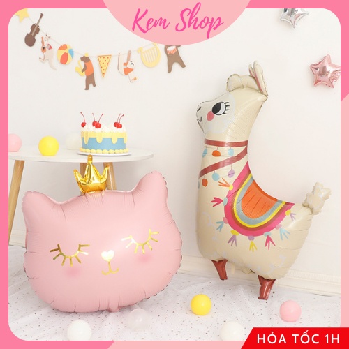 Bóng hình mặt mèo vương miện đáng yêu dễ thương size đại - K211