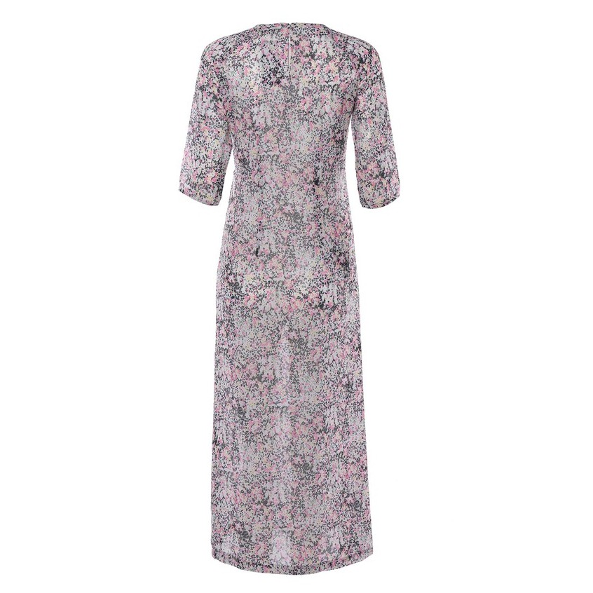 Áo dài cách tân cổ tròn thiết kế chính hãng TK FASHION, Áo họa tiết hoa trẻ trung ADK40
