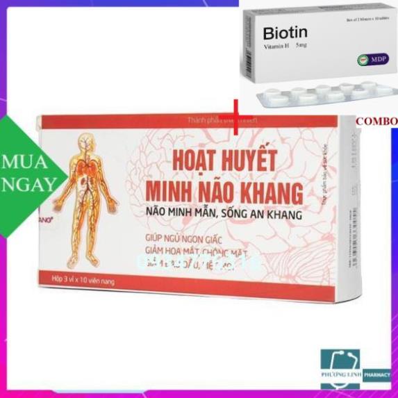 Combo Biotin 5mg+ Hoạt huyết Minh Não Khang