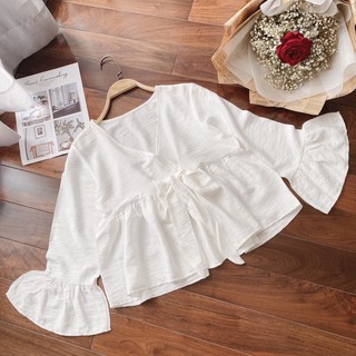 ÁO PEPLUM NƠ