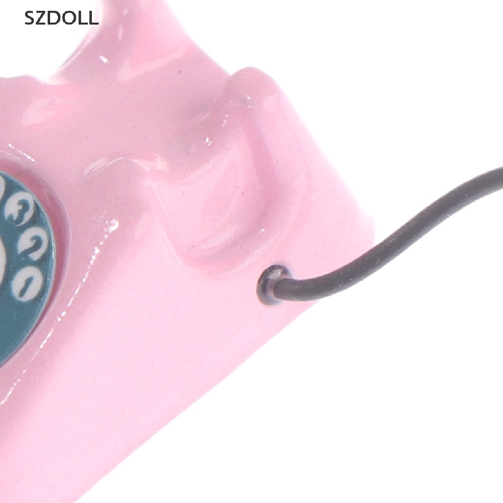 Điện thoại retro thu nhỏ trang trí nhà búp bê