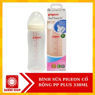 Bình sữa pigeon cổ rộng pp plus 330ml