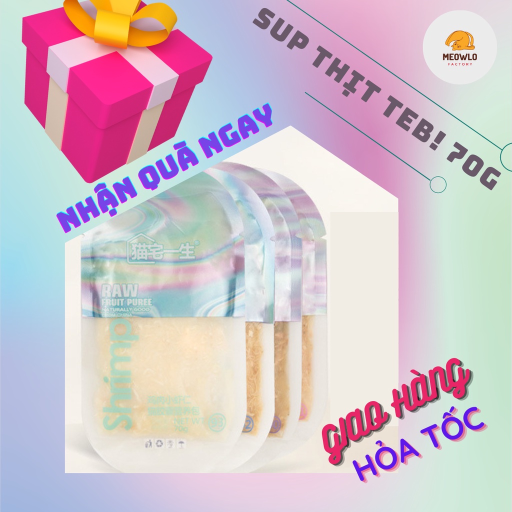 BỘ 4 SOUP THỊT TƯƠI CAO CẤP cho mèo MISTER DONUT [QUÀ TẶNG KÈM]  🦄HỎA TỐC🦄  FREESHIP + TẶNG XU