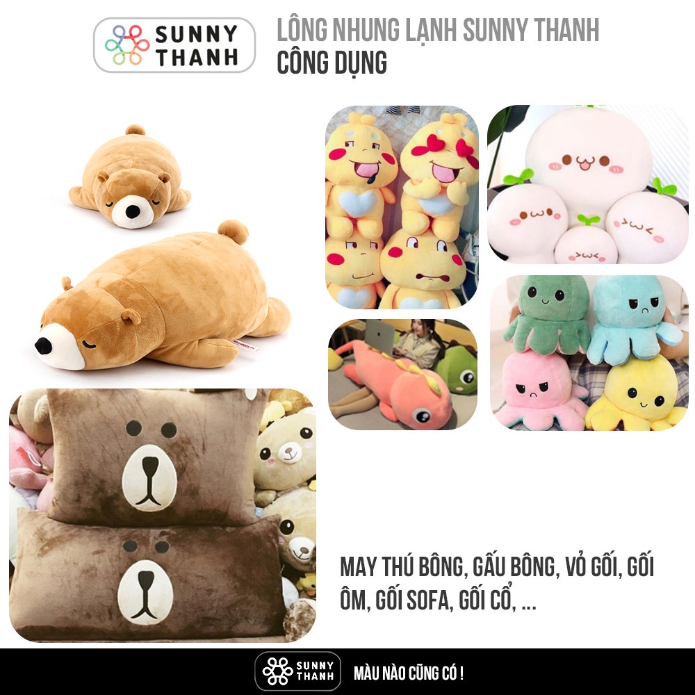 50cm*40cm - Mini - Vải may thú bông vải lông nhung, may among us doll, làm handmade khổ 75cmx50cm outfits cho doll 5075