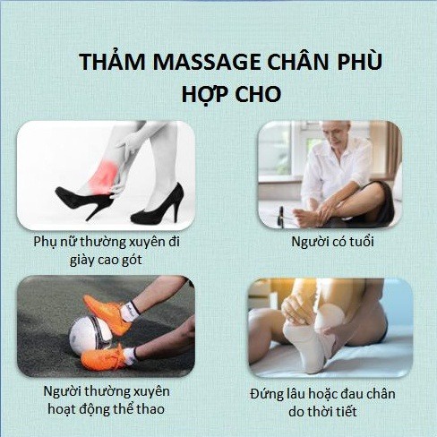 Thảm Massage Chân Bấm Huyệt Khai Thông Tĩnh Mạch Lưu Thông Khí Huyết Máy Massage Chân Thư Giãn Thoải Mái Tốt Cho SứcKhỏe