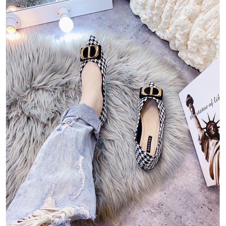 GIÀY BÚP BÊ PHỐI KHOÁ CD SIÊU HOT