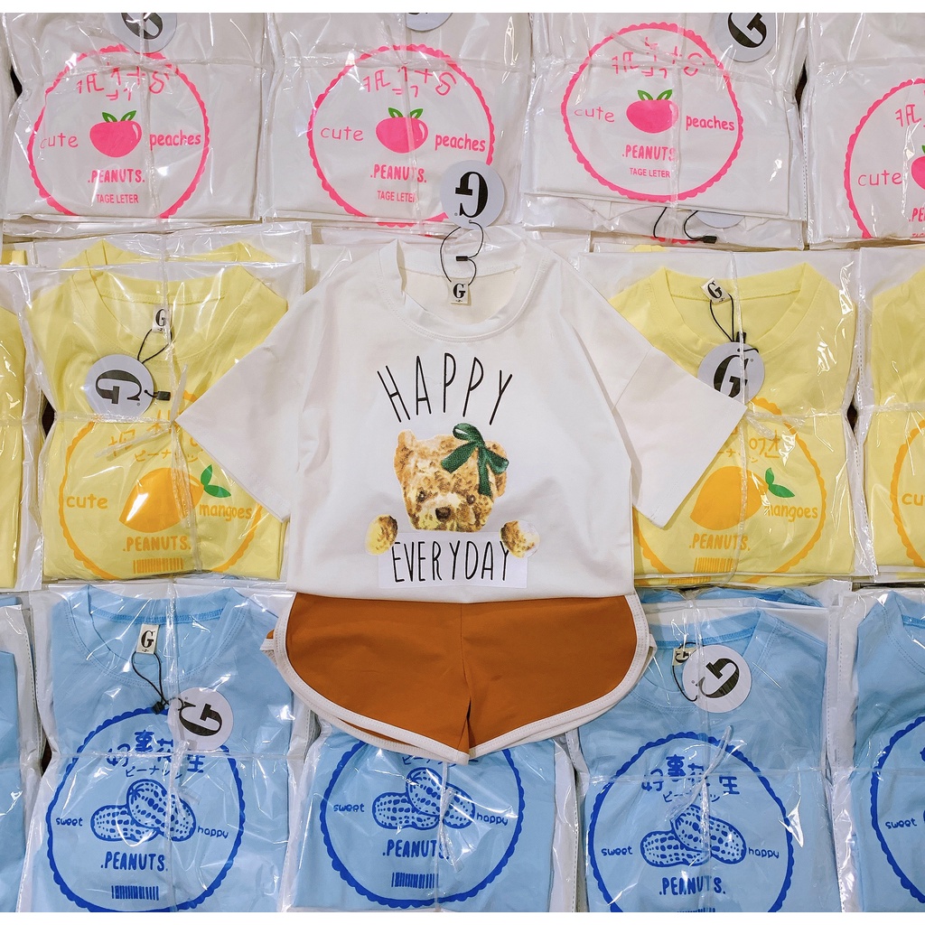 [09-26kg] Bộ quần áo cộc tay trẻ em Cotton SGCP cho bé trai, bé gái đều mặc được - BỘ ĐÙI HOẠT HÌNH Cưng Mún Xỉu