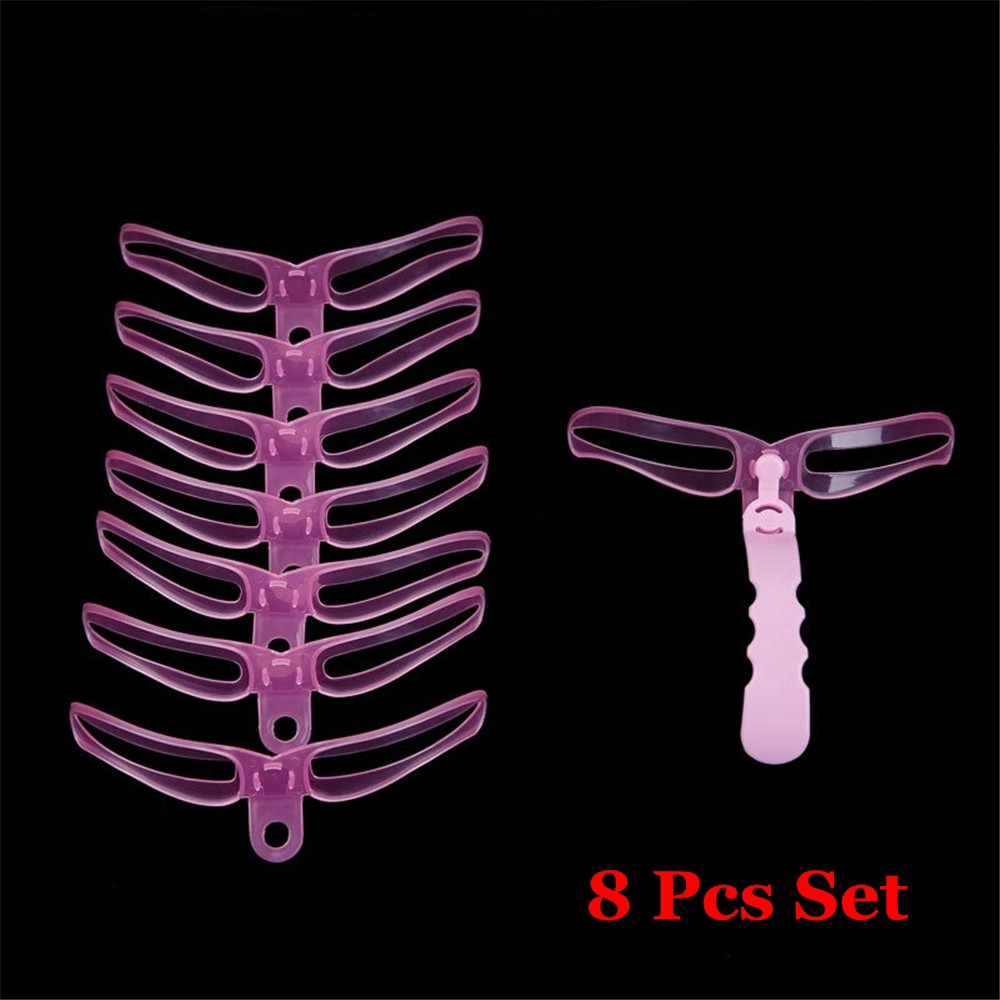 [Hàng mới về] Set 8 cặp khuôn vẽ lông mày có thể tái sử dụng chất lượng cao