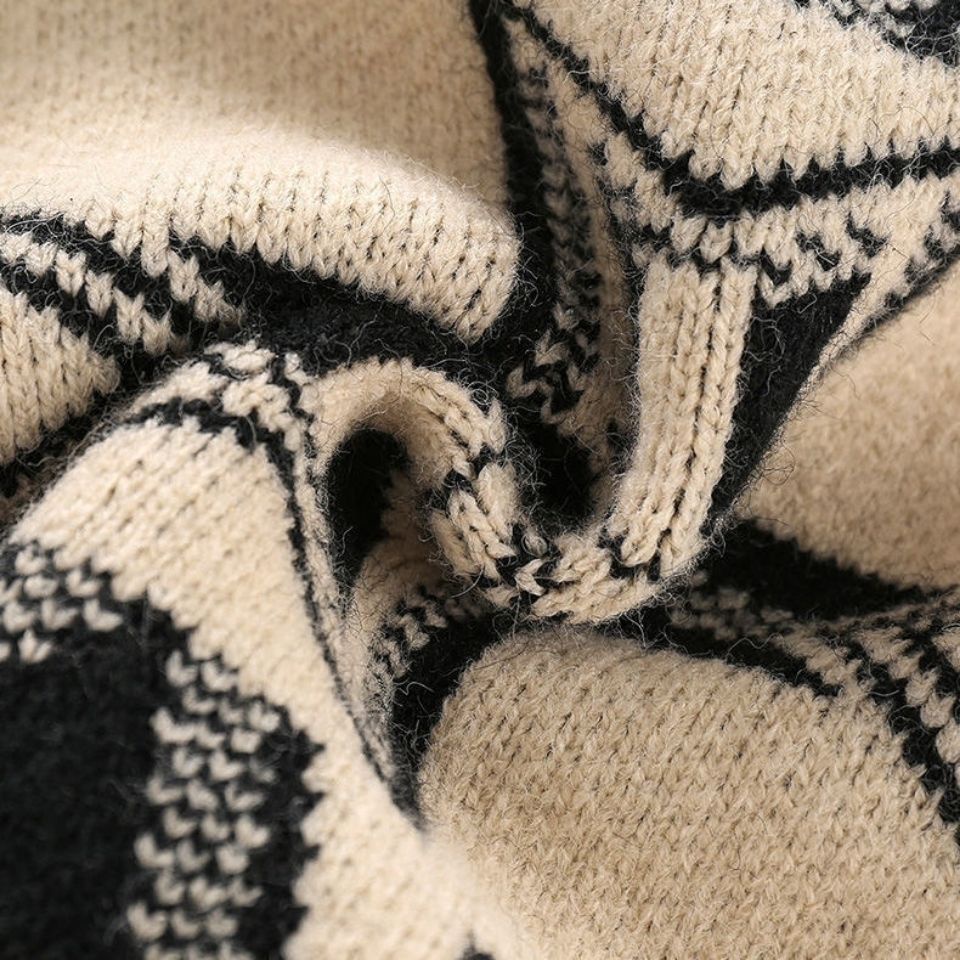 Áo Sweater Dệt Kim Cổ Bẻ Ấm Áp Thời Trang Cho Bé Trai