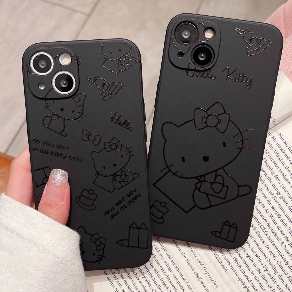 Ốp Điện Thoại TPU Mềm In Hình Mèo Hoạt Hình Dễ Thương Cho iPhone 13pro max 12pro X XS XR XSMAX 7 8 Plus