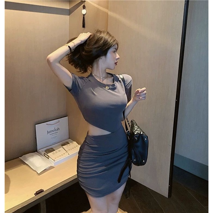 J & M❤️Dress women wrap fashion short T shirt dress short sleeve dresses