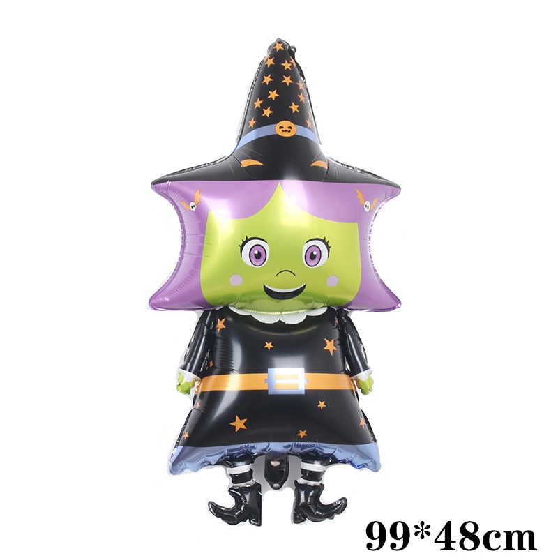 Bong Bóng Lá Nhôm Hình Nhện Trang Trí Halloween