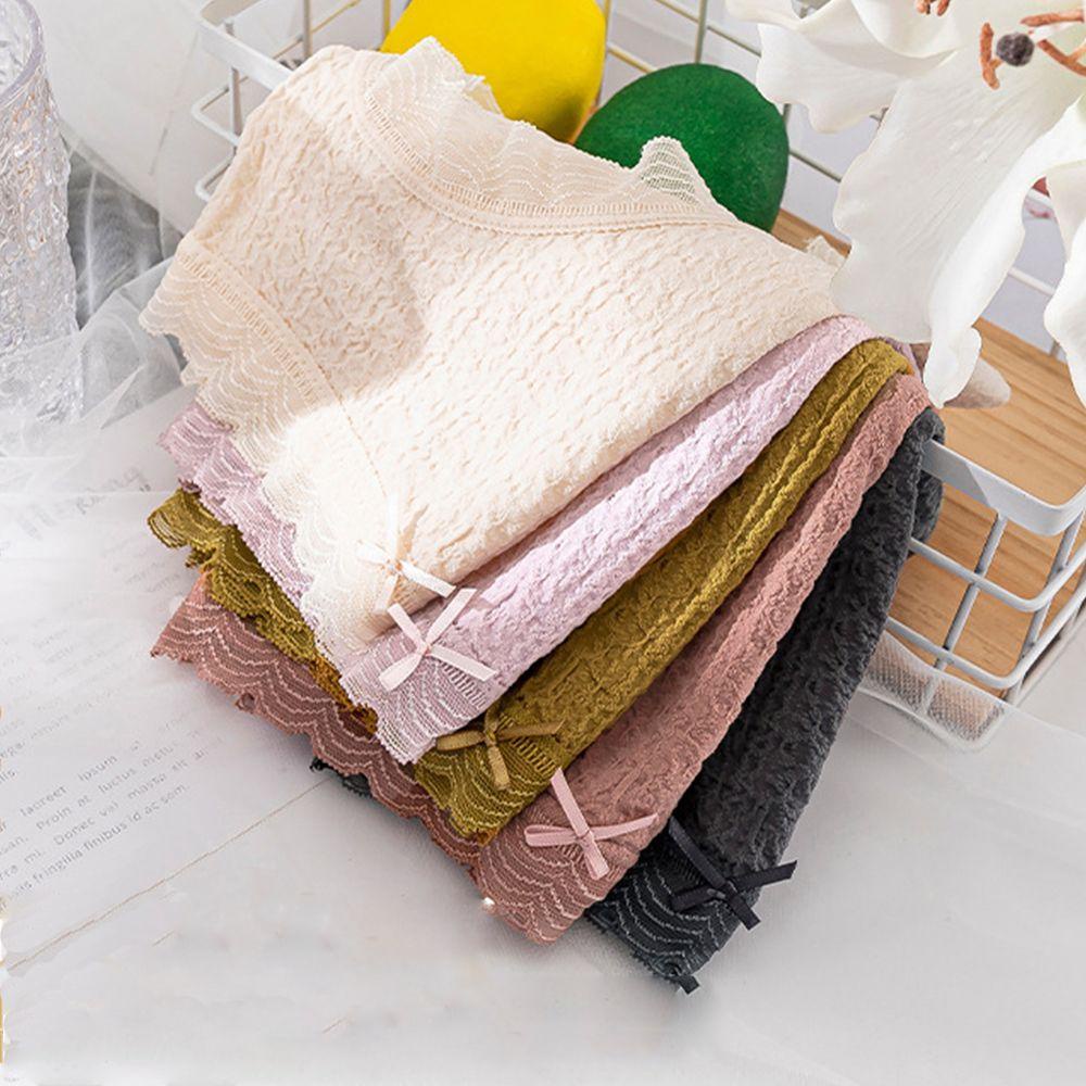 Quần Lót Ren Không Đường May Màu Sắc Trơn Thoáng Khí Thoải Mái Dành Cho Nữ