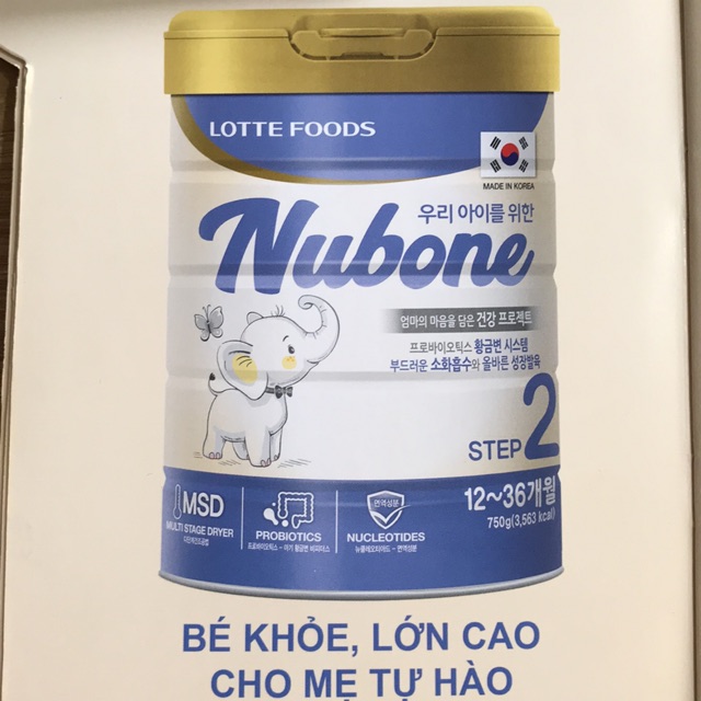 Sữa Nubone step 2 Hàn quốc 750g