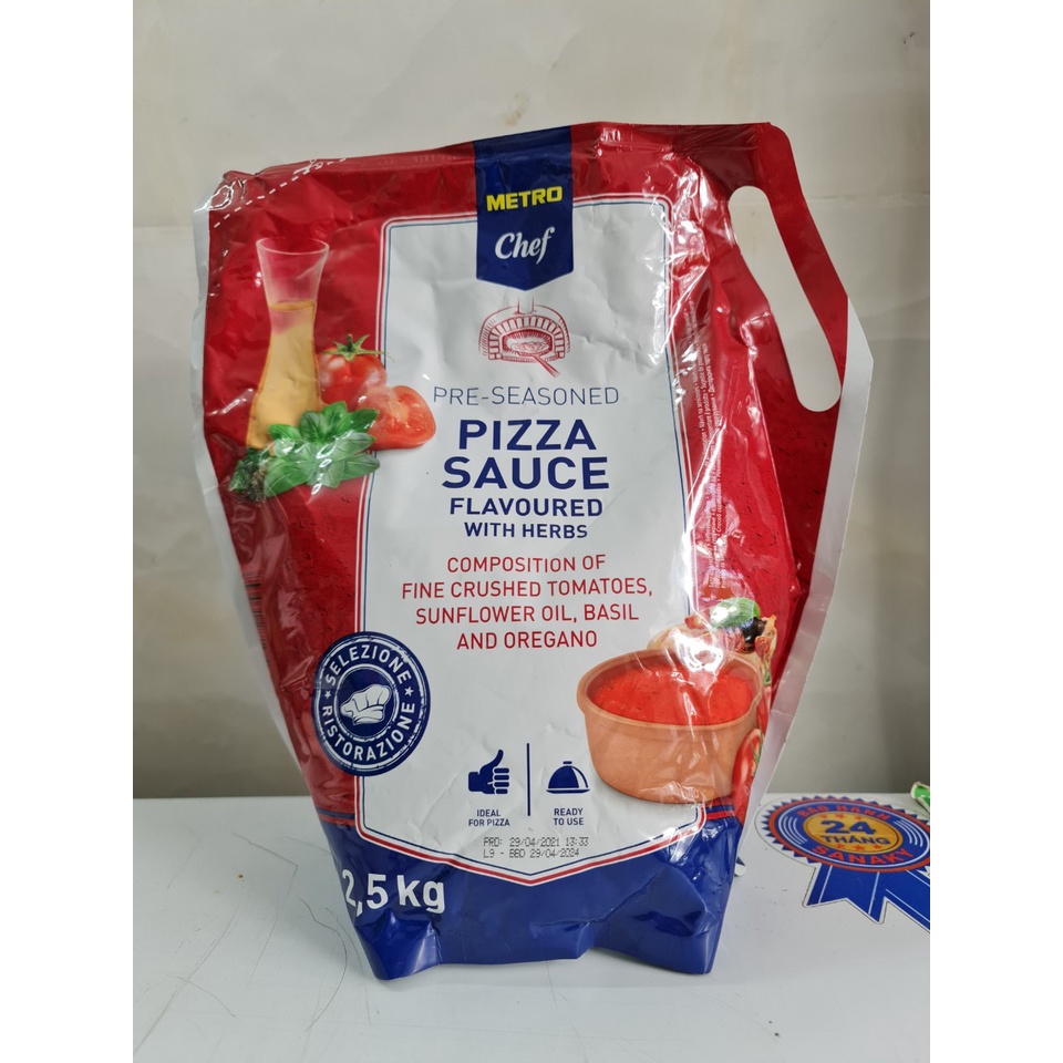 [TÚI 2.5 Kg] XỐT PIZZA [Italia] METRO CHEF Pizza Sauce Flavoured with Herbs