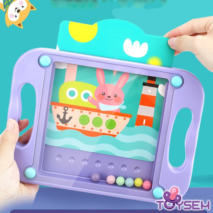 Đồ chơi lăn bi vào lỗ 6 bi loại lớn - Trò chơi Labyrinth Toysem đặt bóng thông minh cho bé - Quà tặng sinh nhật cho bé