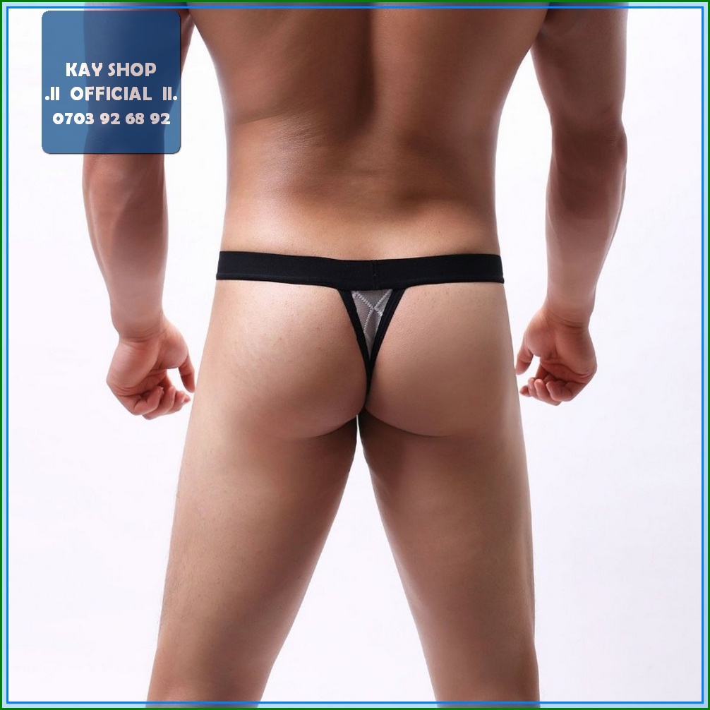 Quần lót lọt khe lưới sexy xuyên thấu khoe mông gợi cảm - Quần sịp nam viền quyến rũ