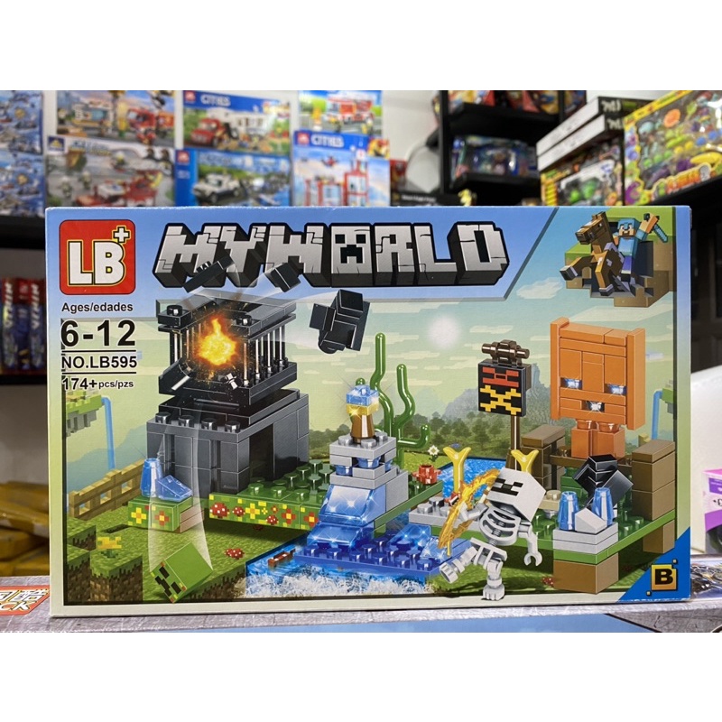 Lắp ráp xếp hình My World minecraf LB 595 : Đại chiến rồng Ender và tháp canh chiến đấu