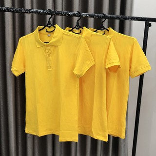 ÁO THUN NAM NỮ CÓ CỔ MÀU VÀNG