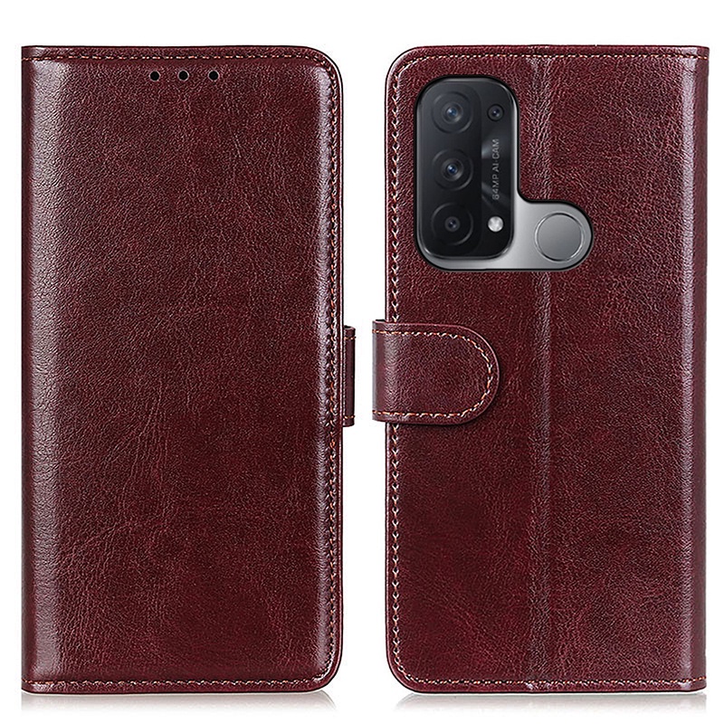 Bao da điện thoại mềm dạng ví đơn giản thanh lịch cho Oppo Reno 5A