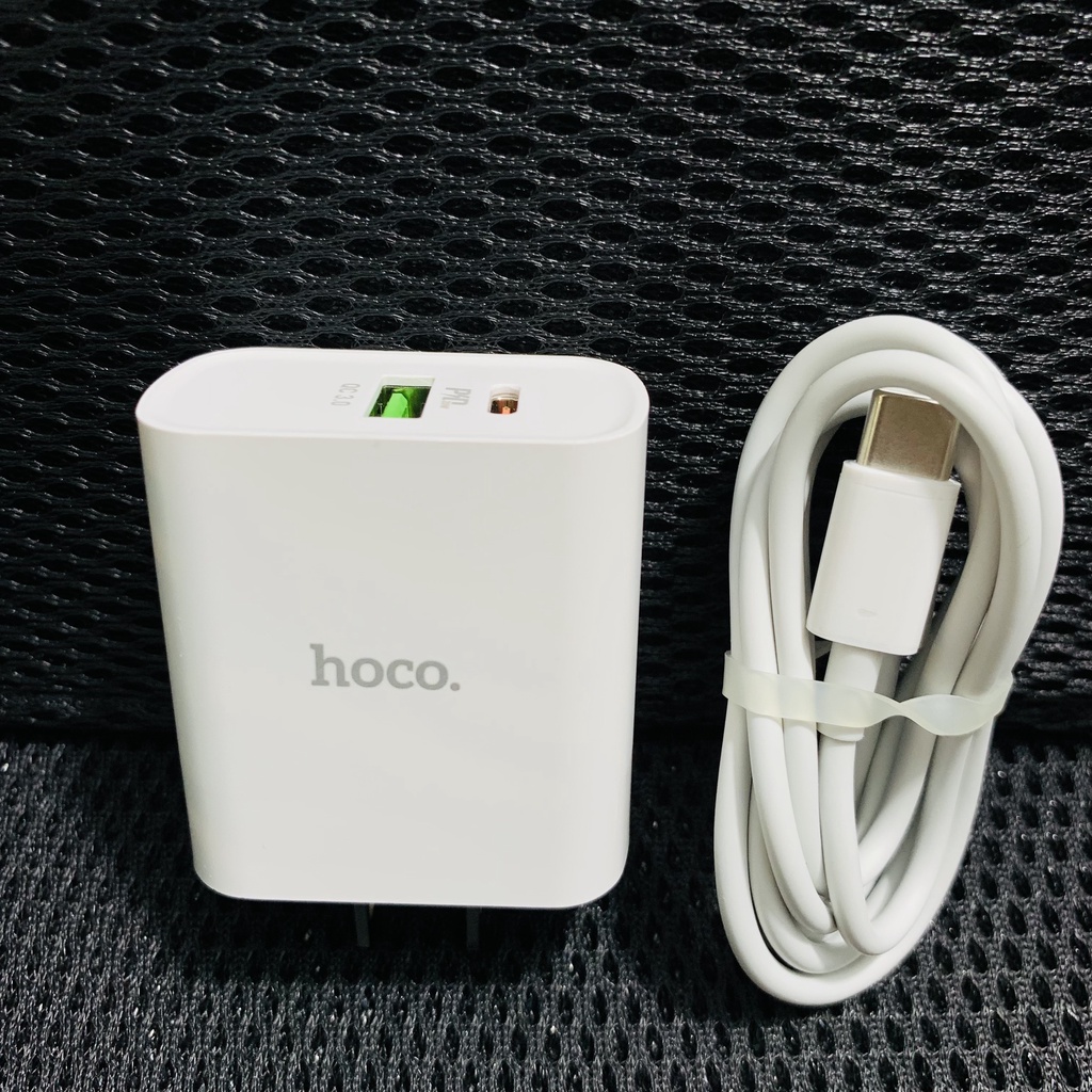 Bộ sạc nhanh công nghệ PD 20W QC3.0 chính hãng HC C80 củ sạc tích hợp cổng type c 20W và cổng Usb