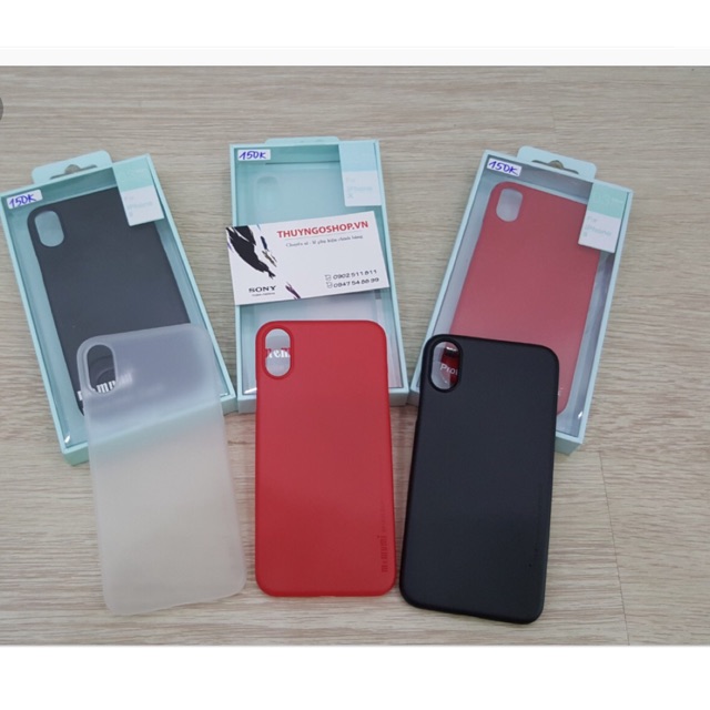 Ốp lưng nhân siêu mỏng cho IPhone X/ XS hiệu Memumi chính hãng