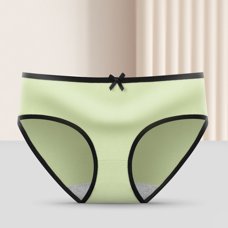 Quần lót nữ thun cotton cao cấp - đồ lót gợi cảm đính nơ Viền Kẻ Cavera LB02