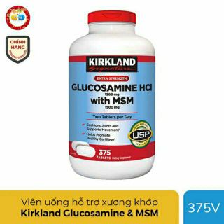 Viên uống bổ xương khớp Glucosamine HCI 1500mg 375 viên của Mỹ.