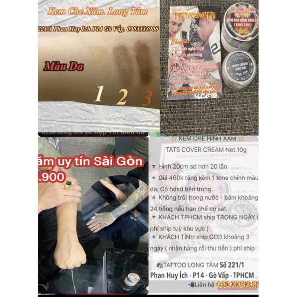 Kem Che Hình Xăm Tạm Thơi Đi Xin Việc. Kem Che Xăm Tạm Thời 24h,kem.2p.là.khô, | BigBuy360 - bigbuy360.vn